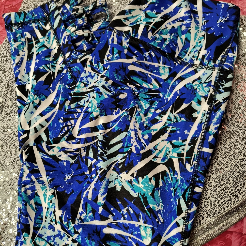 Exertek Blue and Black Patterned Leggings